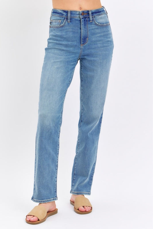 Judy Blue Full Size High Waist Straight Jeans Medium Jeans