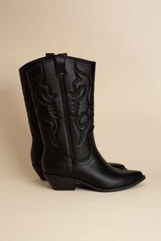Rerun Western Boots BLACK Boots
