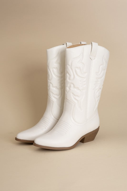 Rerun Western Boots WHITE Boots