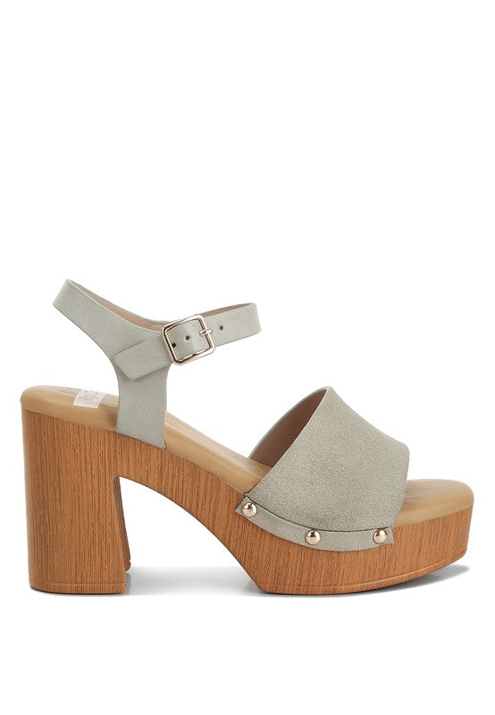 Daniela Suede High Block Sandals Sandals