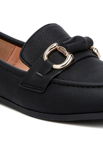 Asher Horsebit Embellished Raffia Loafers loafers