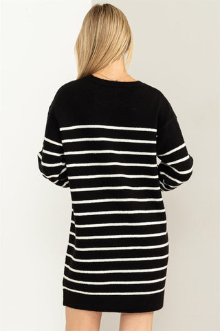 Casually Chic Striped Sweater Dress Dress