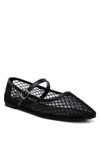 Averona Mesh Mary Jane Flats Black flats