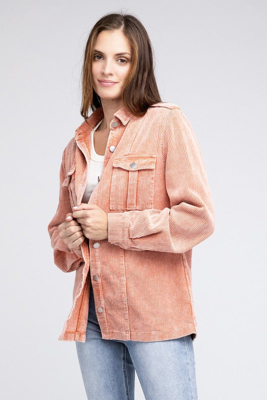 Corduroy Buttoned Down Jacket Jeans
