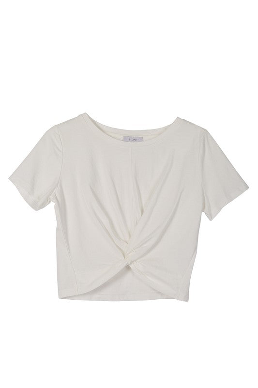 Twisted Tee Shirt Top Tops