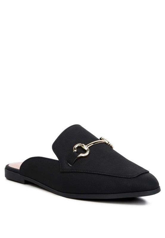 Horsebit Slip On Mules Black mules