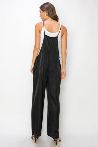 HYFVE Half Button Sleeveless Straight Jumpsuit jummpsuit