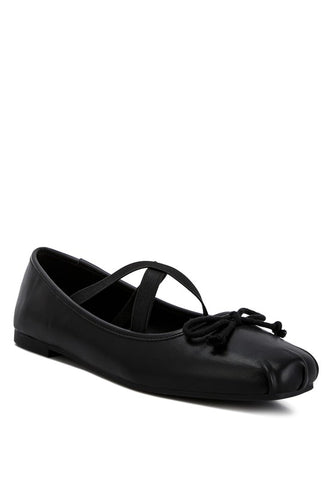 Leina Recycled Faux Leather Ballet Flats Black flats