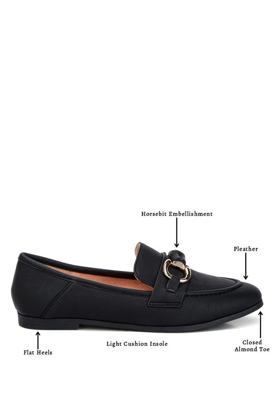 Asher Horsebit Embellished Raffia Loafers loafers