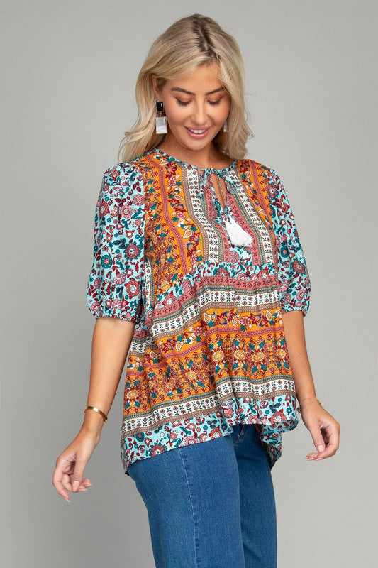 Tunic top with tassel Top