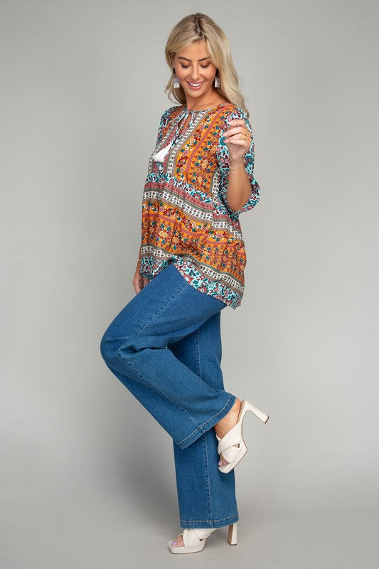 Tunic top with tassel Top