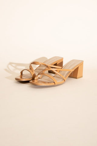 CRIMP-S MULE SANDAL HEELS TAN