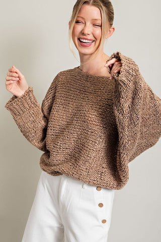 Loose Fit Knit Top MOCHA