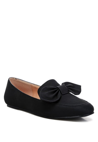 Waveney Bow Embellished Loafers Black loafers