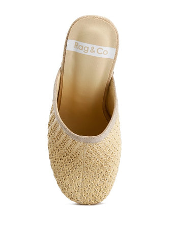 Jeydena Raffia Platform Clogs clogs