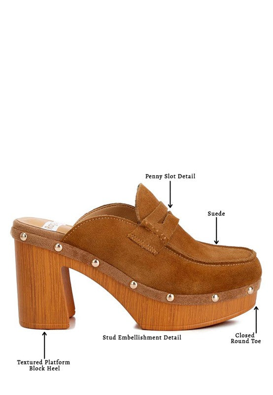 Riley Suede Platform Clogs clogs