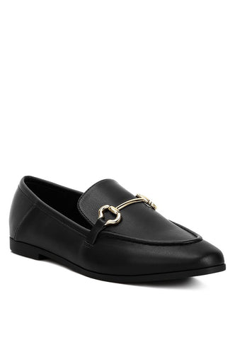 Finola Horsebit Embellished Loafers Black loafers