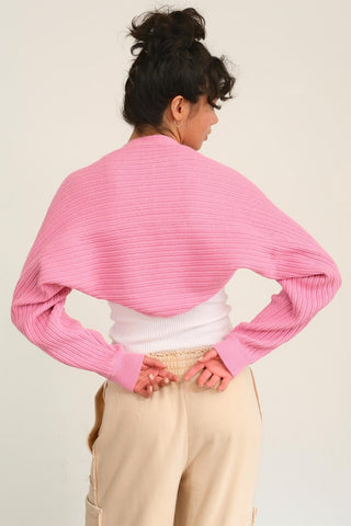 Ribbed Knit Bolero Cardigan cardigan