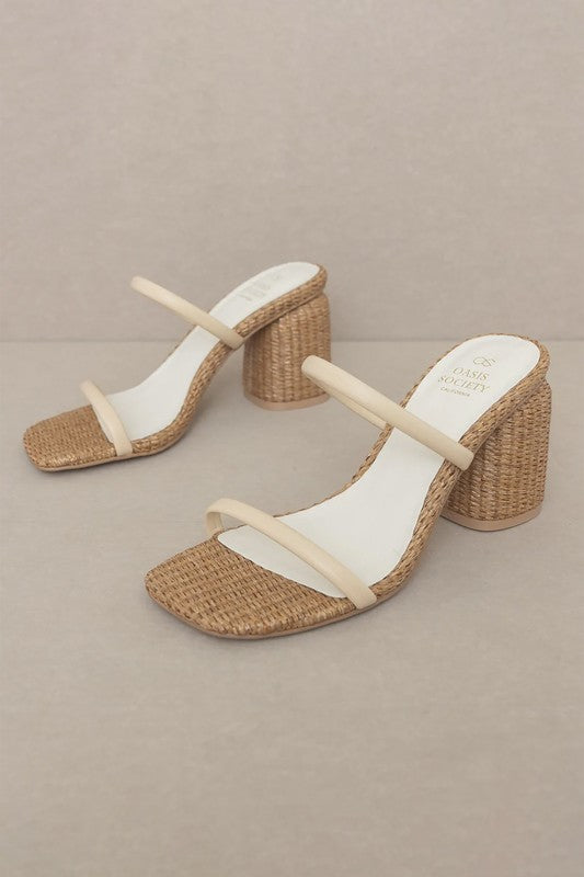 D-MARGARET-RAFFIA, HIGH HEEL, MULES Sandals