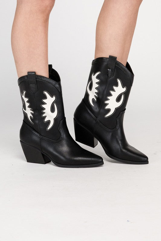 Giga Western High Ankle Boots BLACK Boots