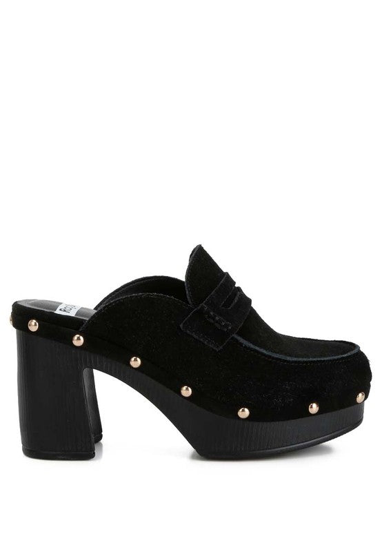 Riley Suede Platform Clogs clogs