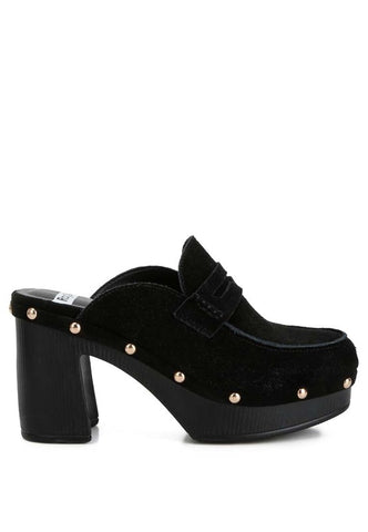 Riley Suede Platform Clogs clogs