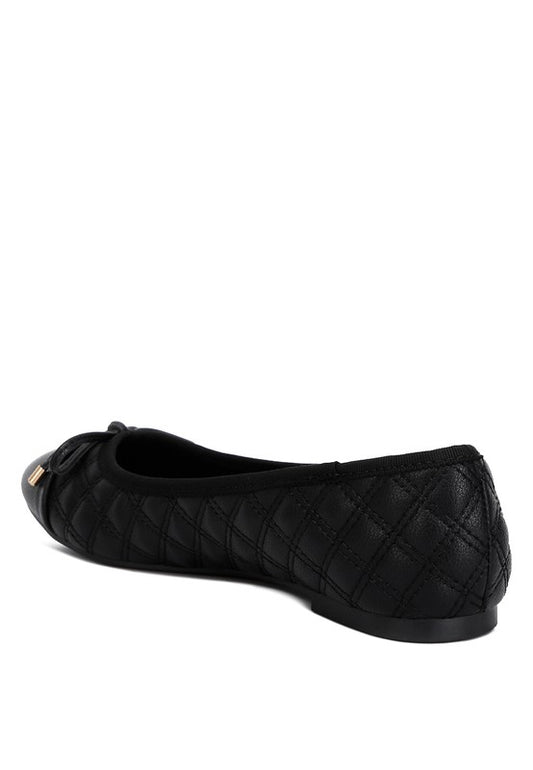 Naoki Quilted Faux Leather Ballerinas Ballerinas