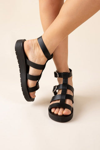 LEDELL-S GLADIATOR SANDALS BLACK