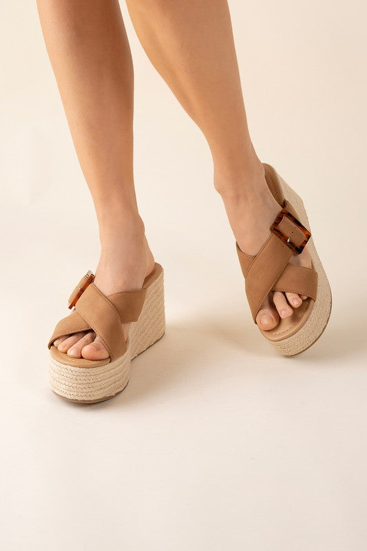 MANTA ESPADRILLE PLATFORM SLIDES