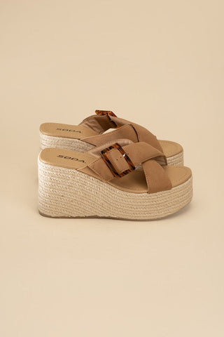 MANTA ESPADRILLE PLATFORM SLIDES