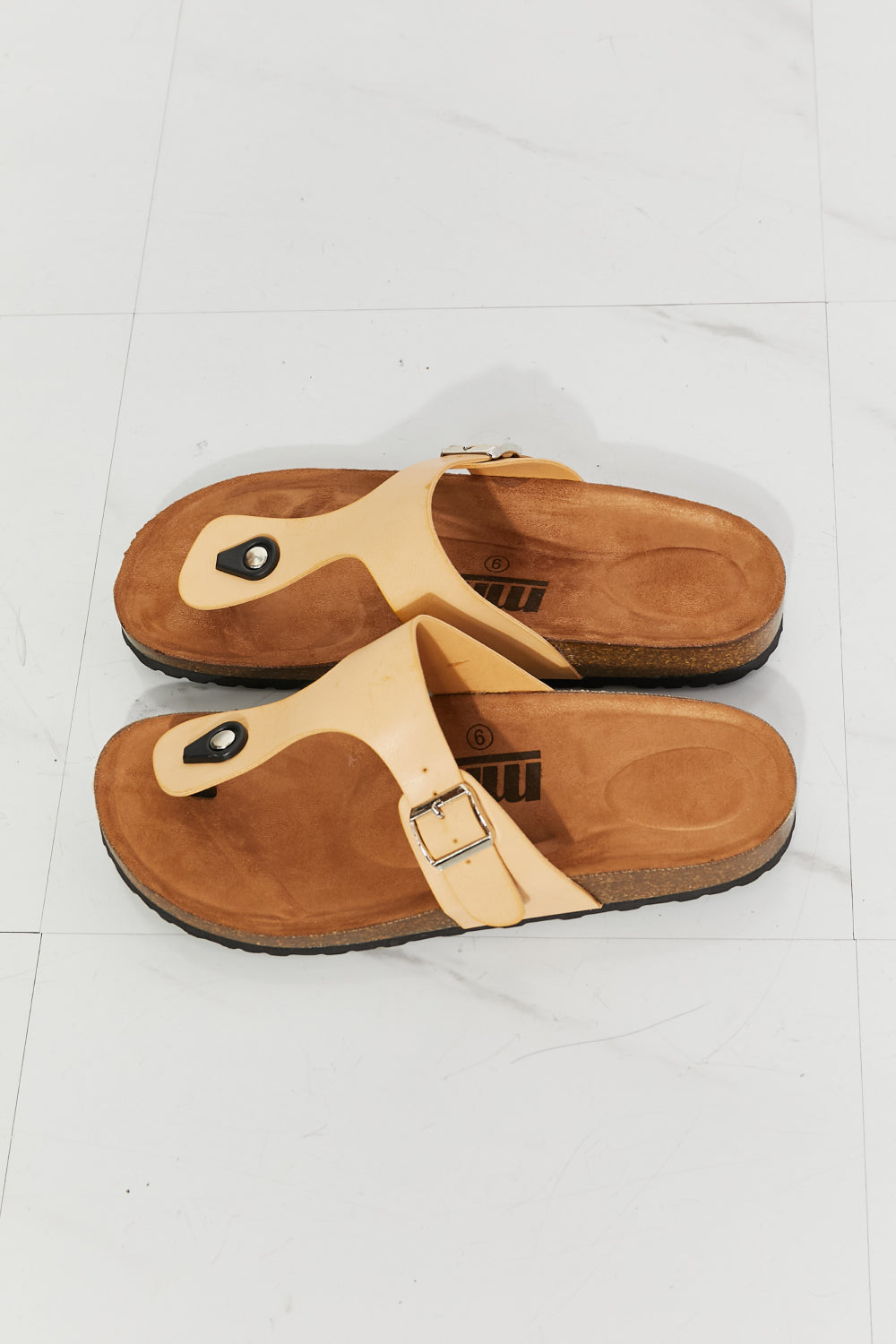 MMShoes Drift Away T-Strap Flip-Flop in Sand Sandals