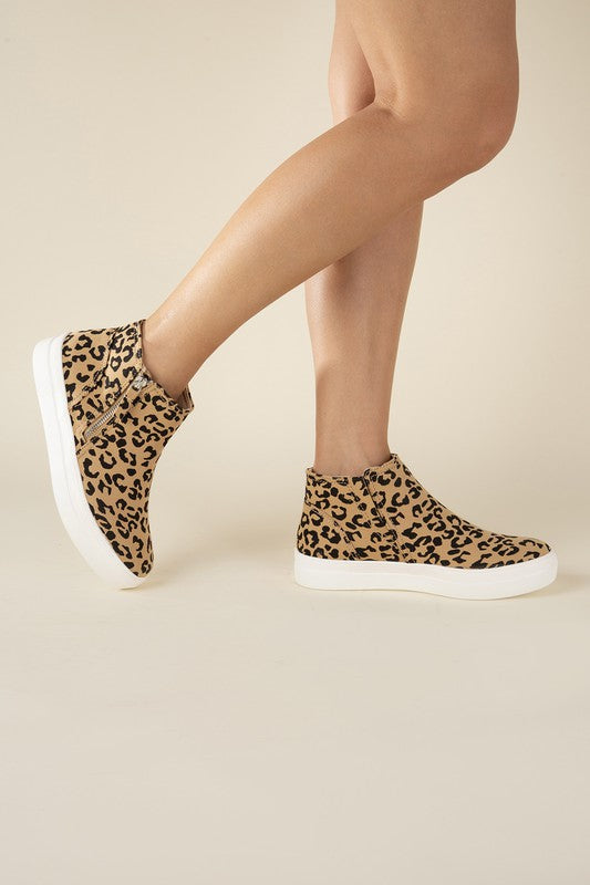 ROUTE-S HIGH TOP LEOPARD SNEAKERS Leopard