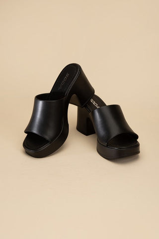 TYPO SLIDE MULES BLACK