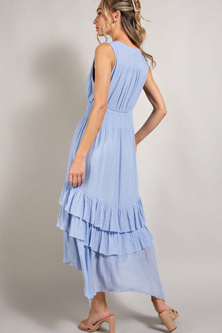 V Neck Ruffle Maxi Dress Dress