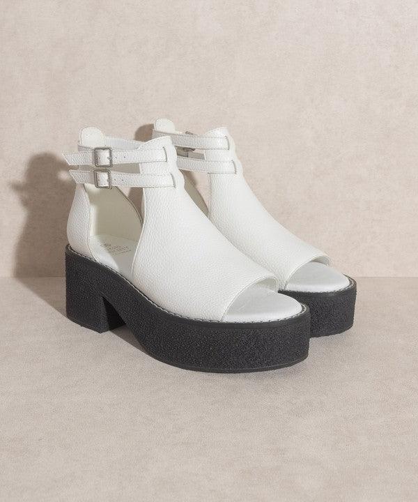 OASIS SOCIETY Elizabeth - Platform Strapped Sandal WHITE