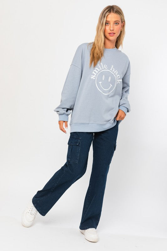 Smile Back Oversized Sweatshirt sweatshirt