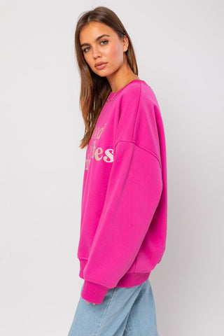 Good Vibes Only Oversized Sweatshirt sweatshirt