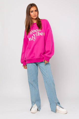 Good Vibes Only Oversized Sweatshirt sweatshirt