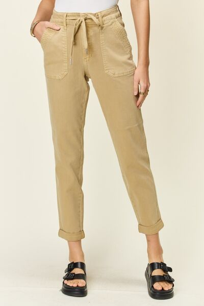 Judy Blue Full Size High Waist Jogger Jeans Khaki Pants