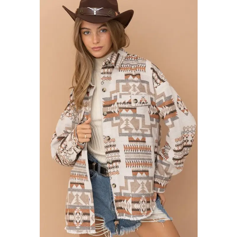 Aztec Western Shacket Jacket