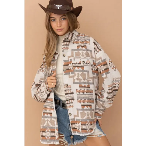 Aztec Western Shacket Jacket