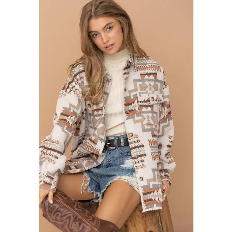 Aztec Western Shacket Jacket