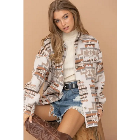 Aztec Western Shacket Jacket