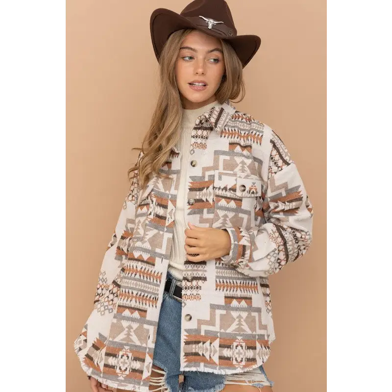 Aztec Western Shacket Jacket