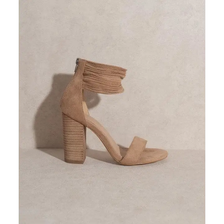 OASIS SOCIETY Blair - Thick Ankle Strap Block Heel Heels