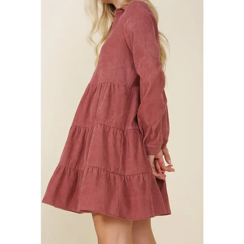 Corduroy tiered dress Dress