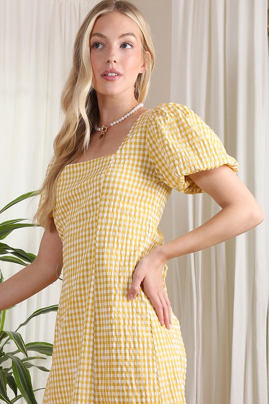 Gingham back strap dress Dress