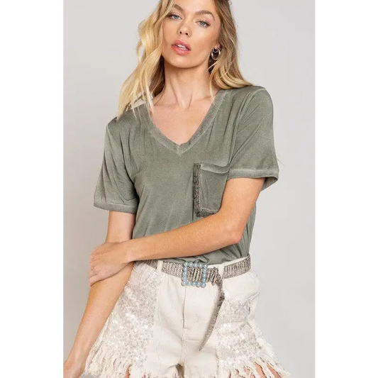 Girly Meets Basic Short Sleeve Top Top