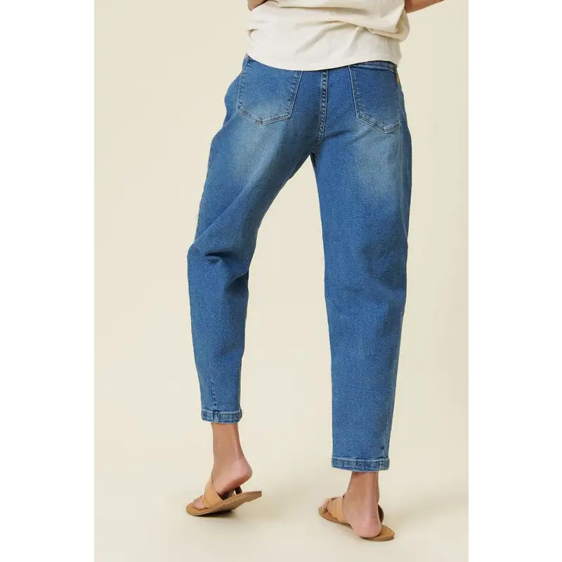 High Rise Distressed Slouchy Jeans Jeans