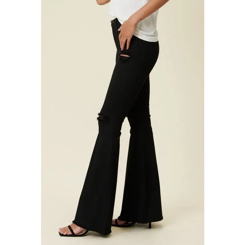 High Rise Flare Black Jeans Jeans